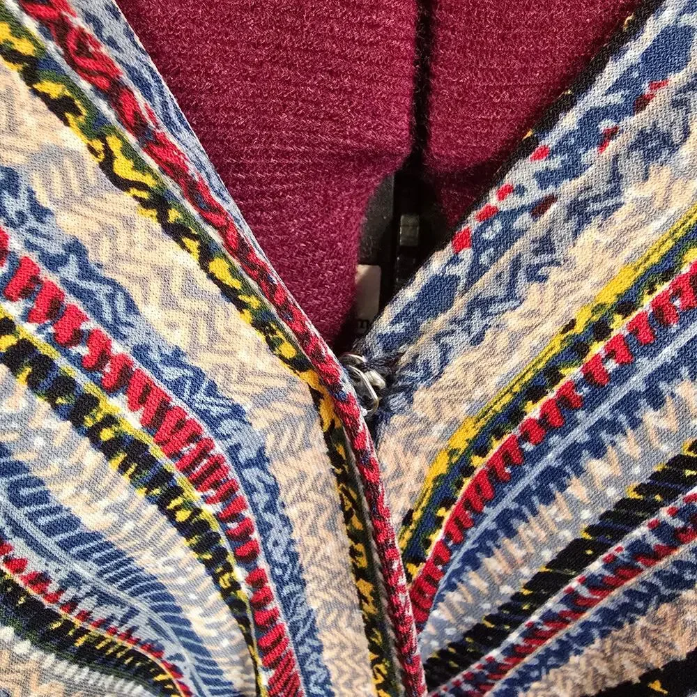 Women's BCBGeneration Blue Striped V-Neck Midi Length Hi Low Dress | Size Medium - Picture 6 of 12